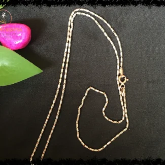 925 silver rose gold chain with silver spring blocks
