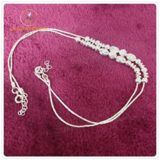 925 sterling payal-adjustable round carved center ball and combined with round and different shapes silver balls.