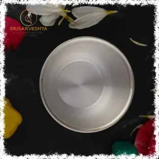 925 silver small plain bowl for prasad