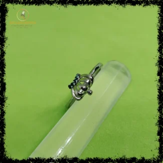 925 silver adjustable ring with crown design for her