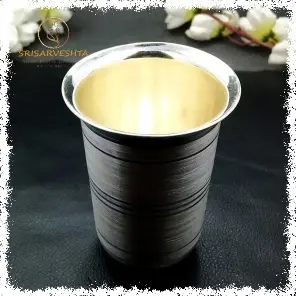 925 silver small glass in plain design